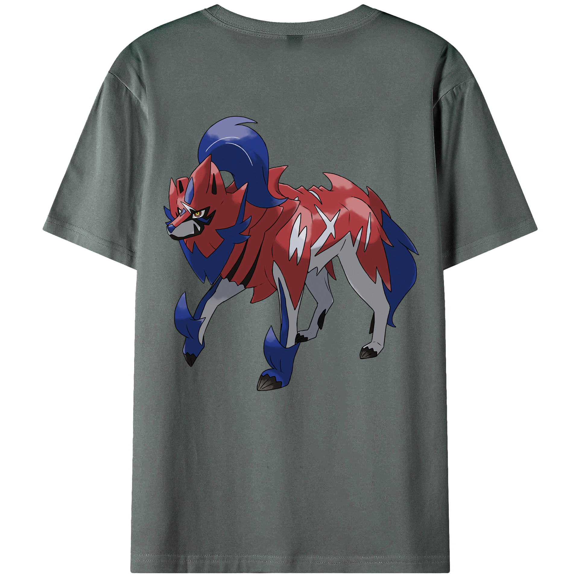 （画像用） ポケットモンスター Pokémon 綿100％ メンズ半袖Tシャツ（バックプリント） 通気性